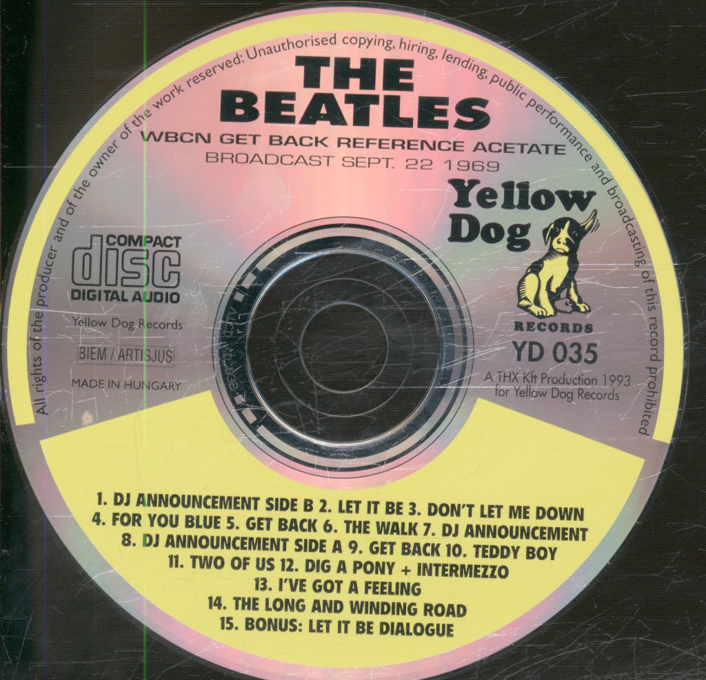 Beatles - WBCN Get Back Reference Acetate - Cd