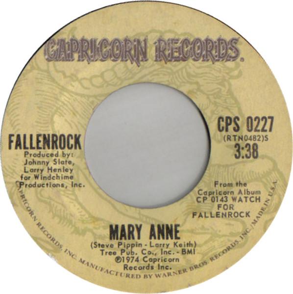 Fallenrock - Mary Anne / My World Begins And Ends With You - 7 Inch