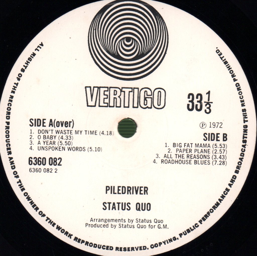 Status Quo - Piledriver - Lp