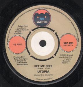 Utopia (Todd Rundgren) - Set Me Free - 7 Inch