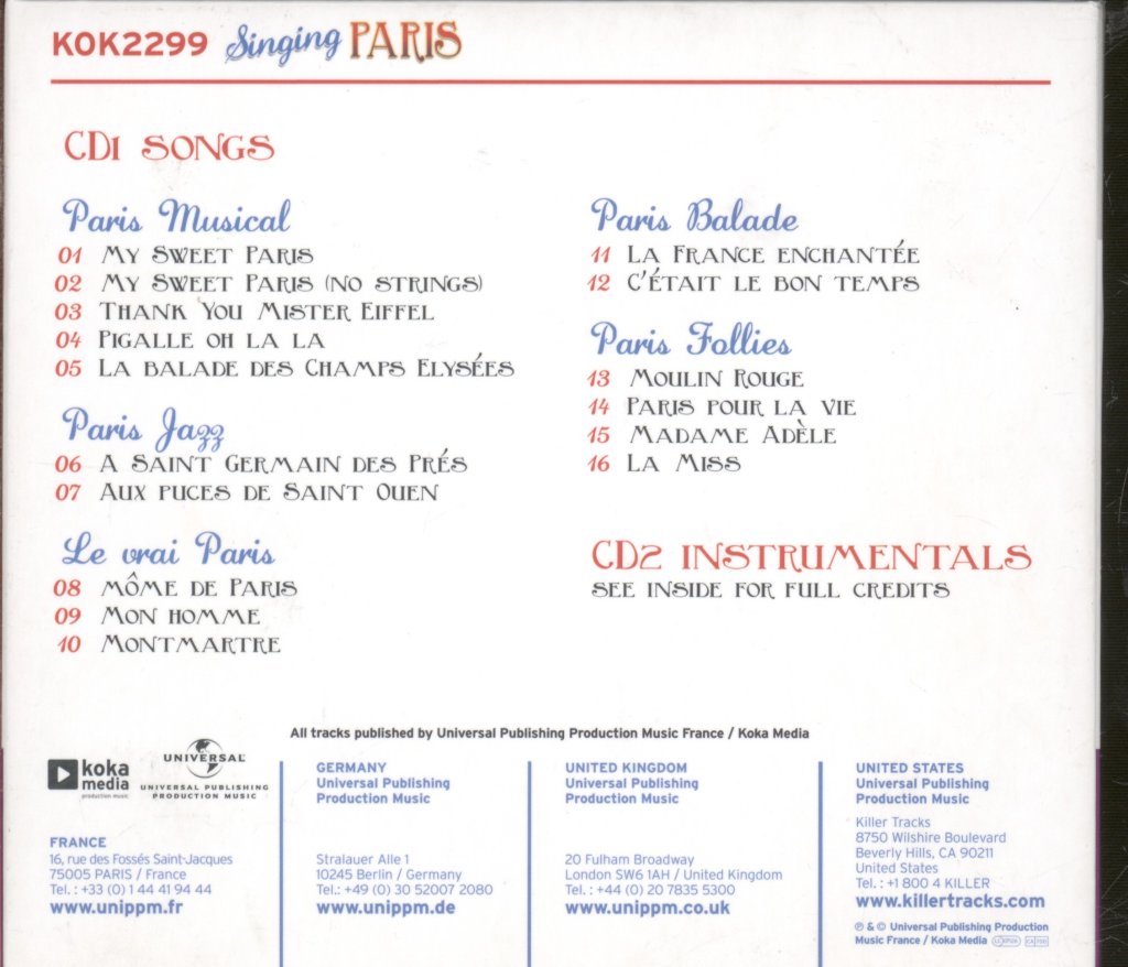 Various Artists - Singing Paris - Double Cd