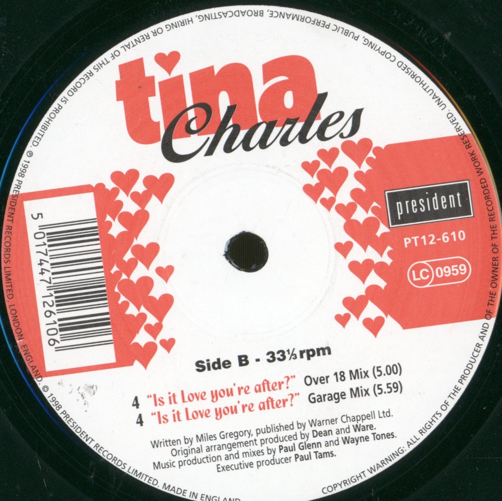 Tina Charles - Is It Love You're After? - 12 Inch