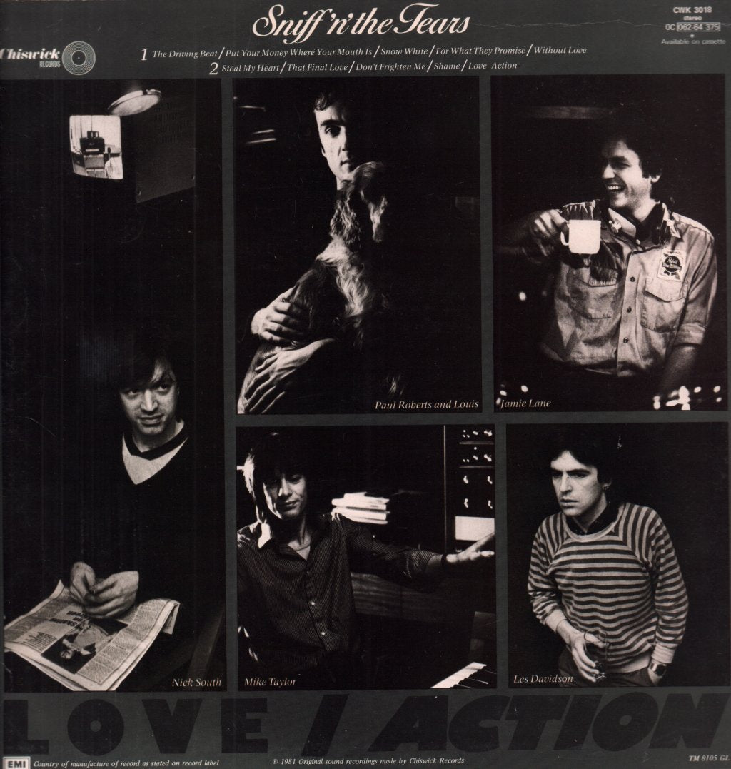 Sniff N The Tears - Love Action - Lp