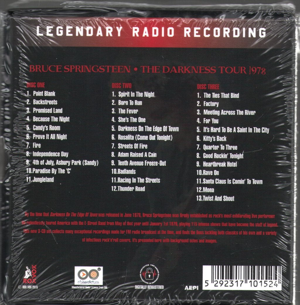 Bruce Springsteen & The E-Street Band - Darkness Tour 1978 - Cd Set