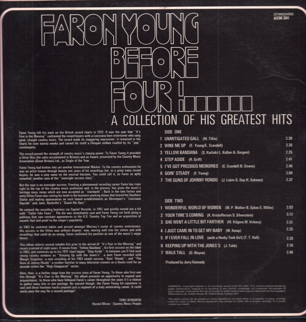 Faron Young - Before Four - Lp