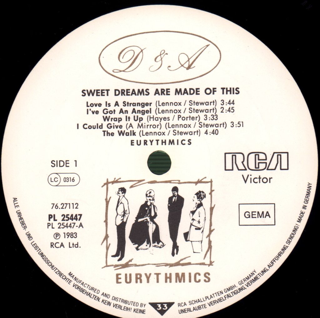 Eurythmics - Sweet Dreams (Are Made Of This) - Lp