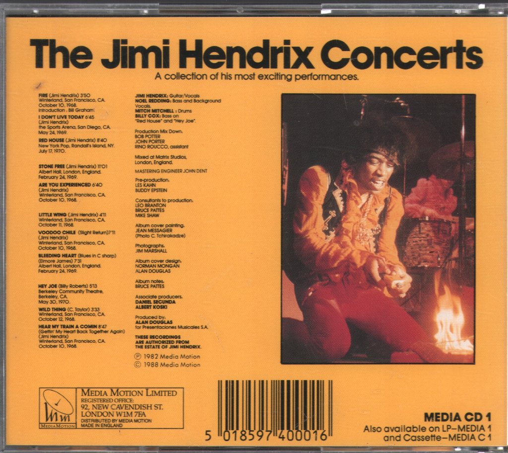 Jimi Hendrix - The Jimi Hendrix Concerts - Cd