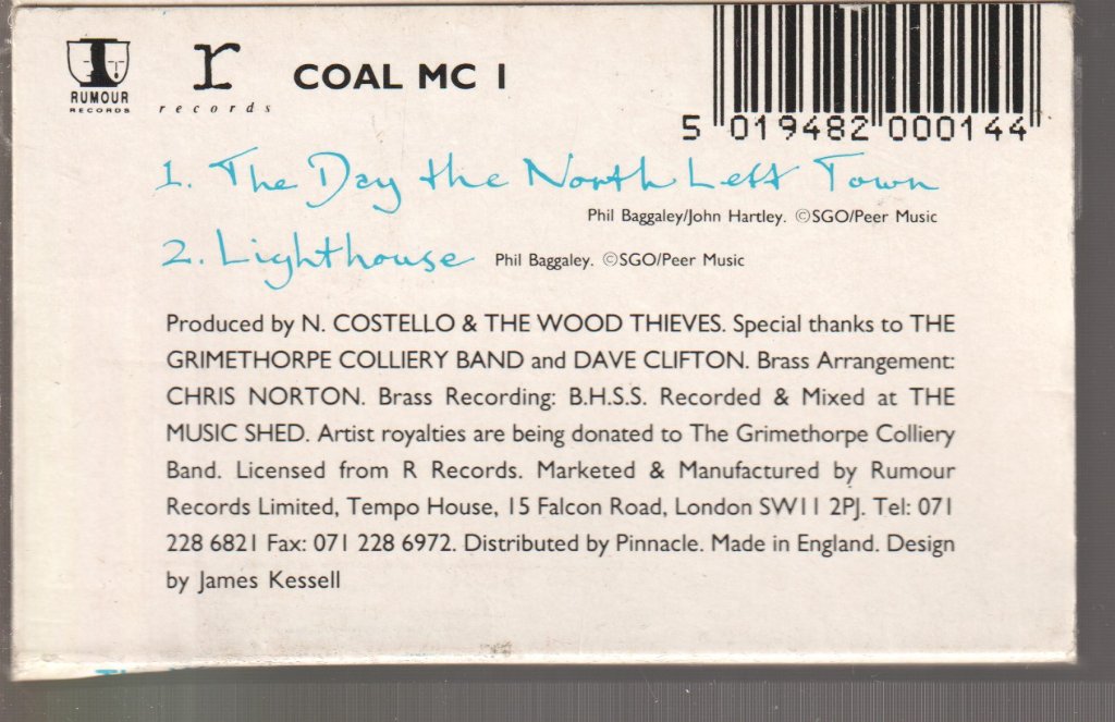 Wood Thieves And Grimethorpe Colliery Band - Day The North Left Town - Cassette