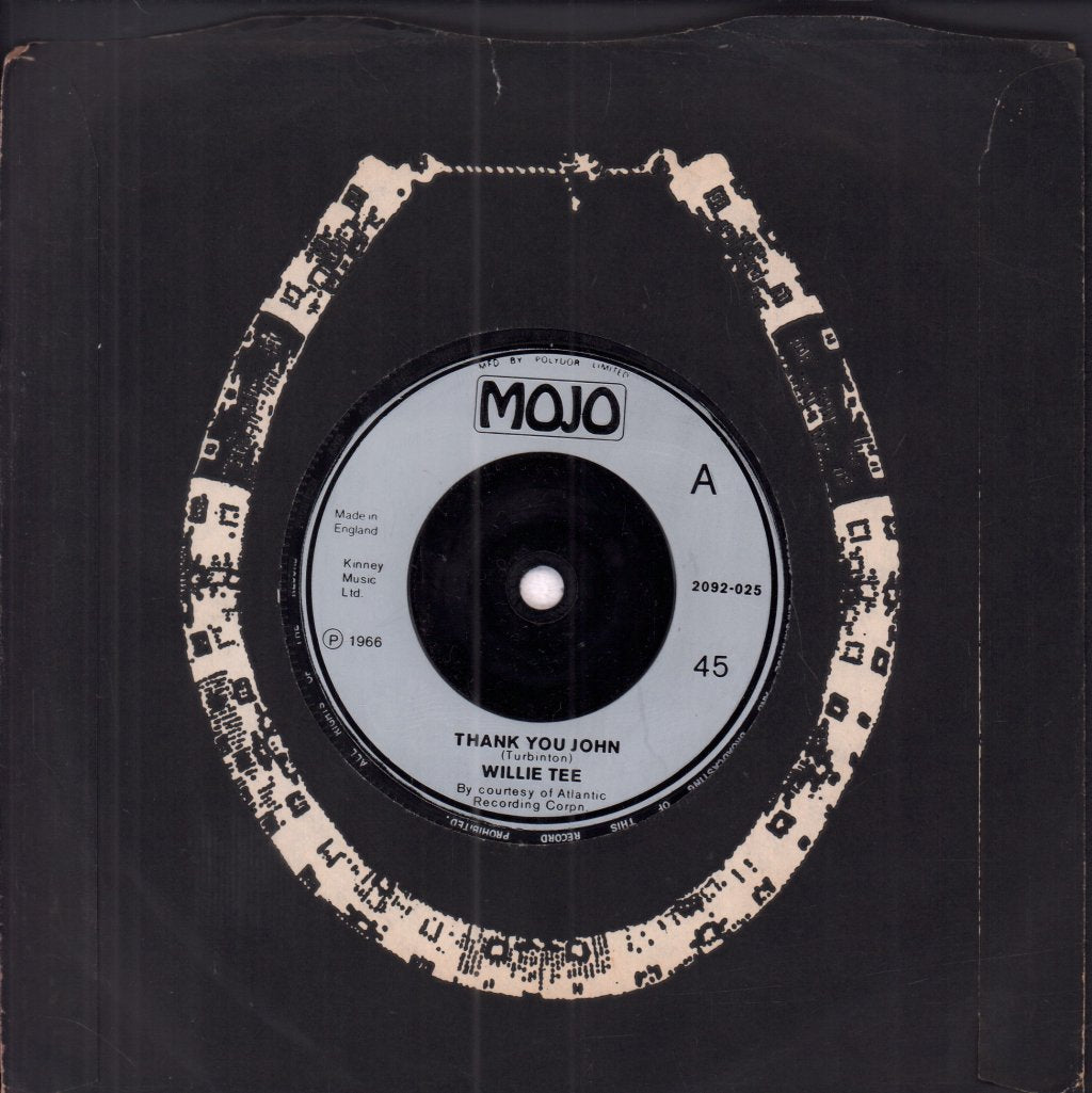 Willie Tee - Thank You John - 7 Inch