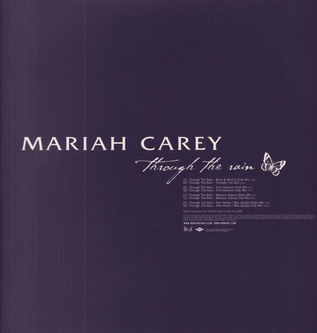Mariah Carey - Through The Rain - Double 12 Inch