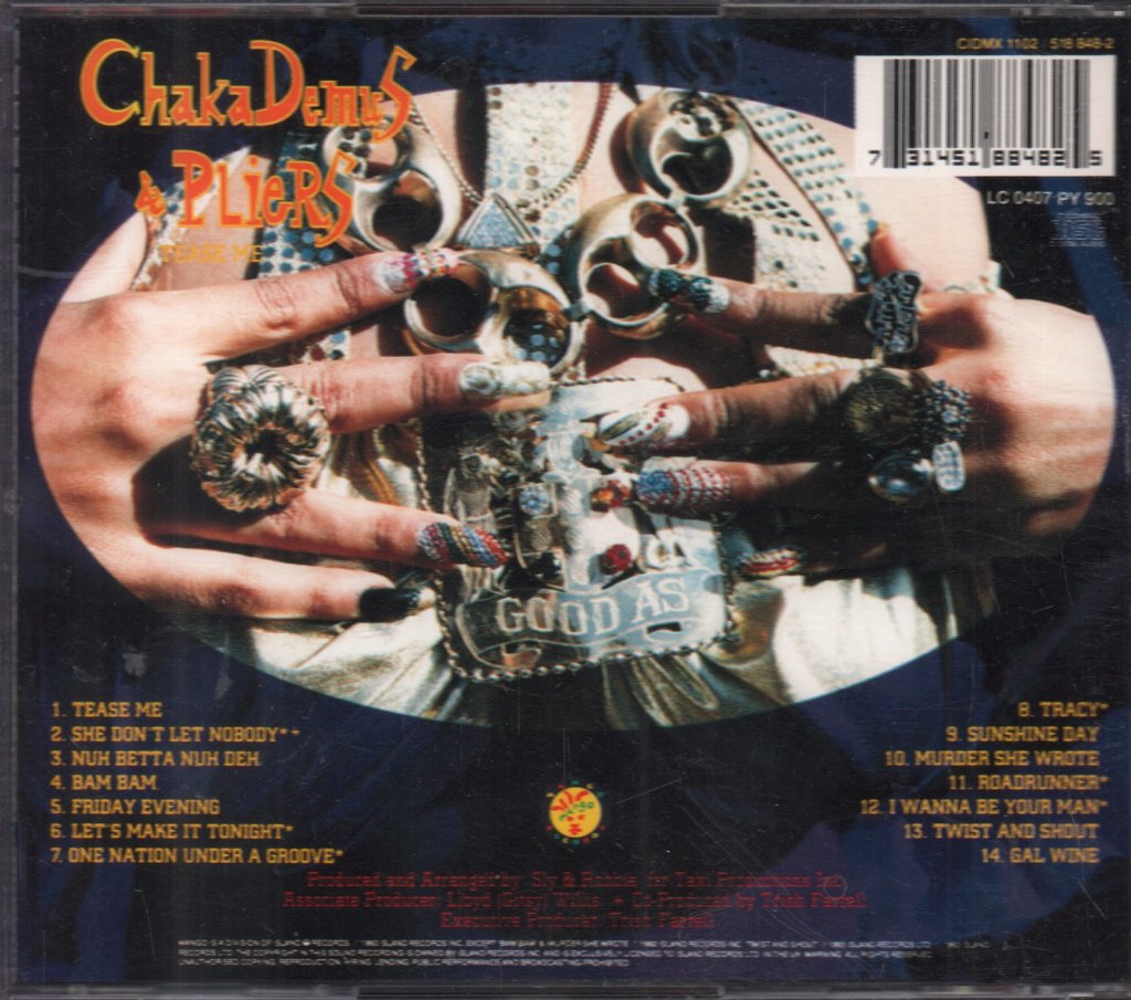Chaka Demus And Pliers - Tease Me - Cd