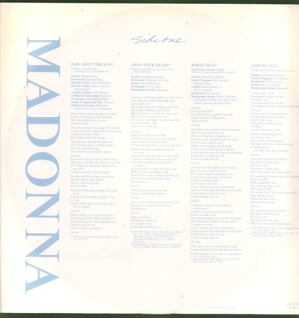Madonna - True Blue - Lp