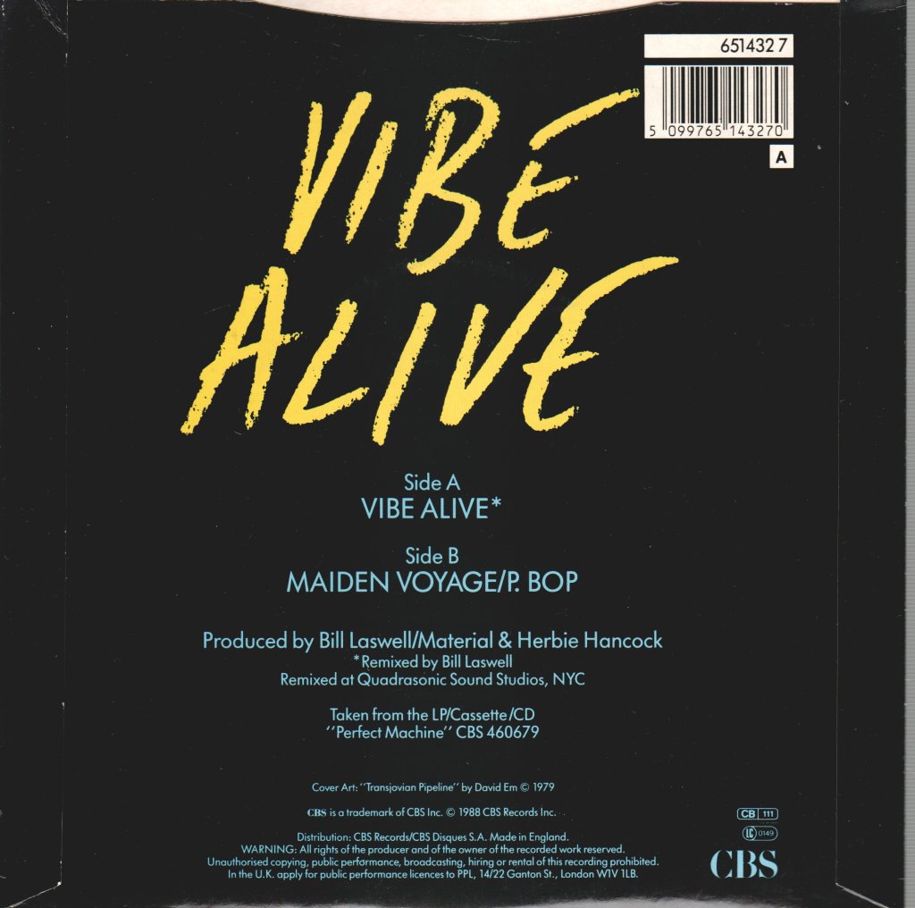 Herbie Hancock - Vibe Alive - 7 Inch