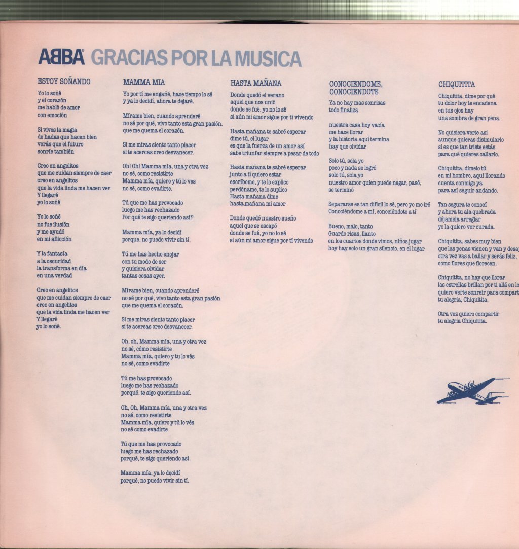 ABBA - Gracias Por La Musica - Lp