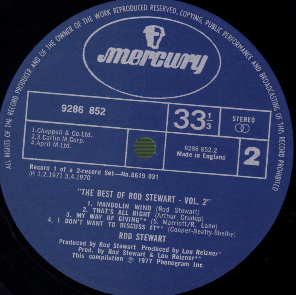 Rod Stewart - Best Of Vol 2 - Double Lp