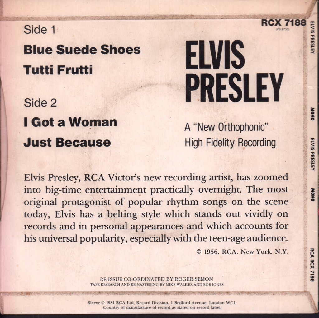 Elvis Presley - Elvis Presley - 7 Inch