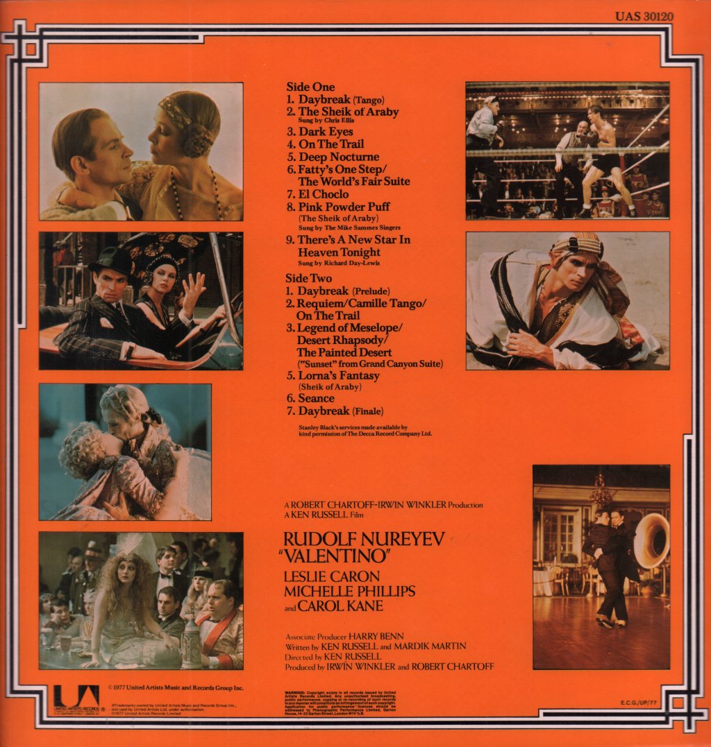 Valentino Soundtrack - Original Motion Picture Soundtrack - Lp