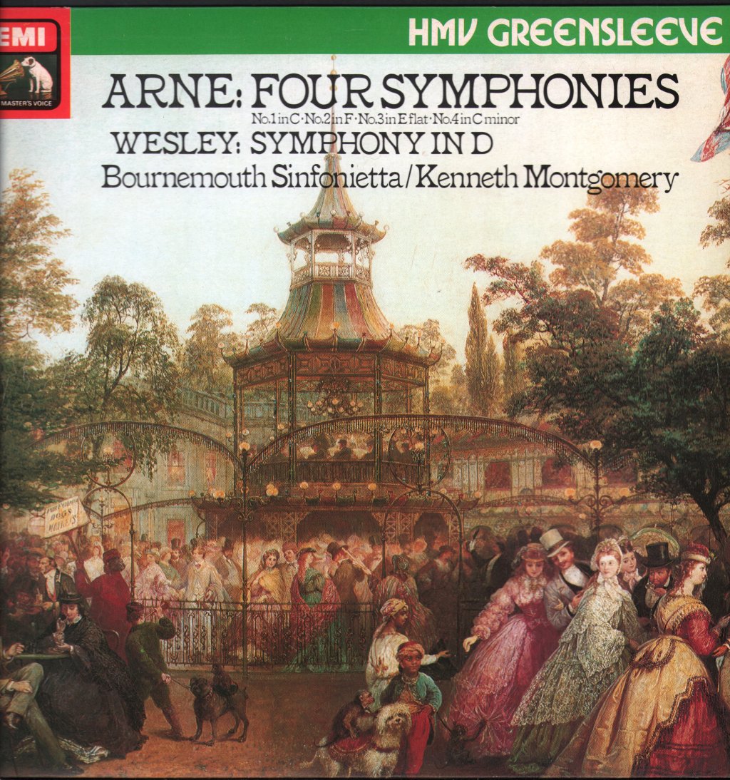 Kenneth Montgomery / Bournemouth Sinfonietta - Arne - Four Symphonies / Wesley - Symphony In D - Lp