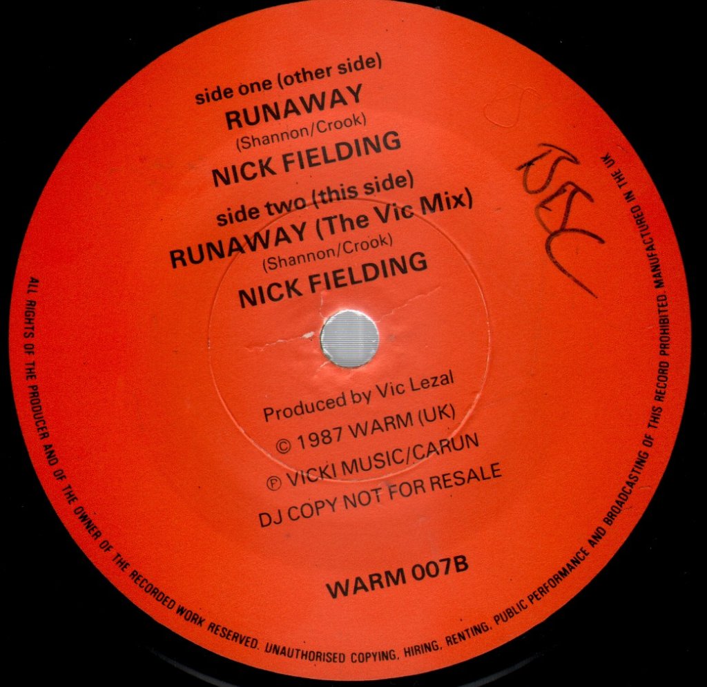 Nick Fielding - Runaway - 7 Inch