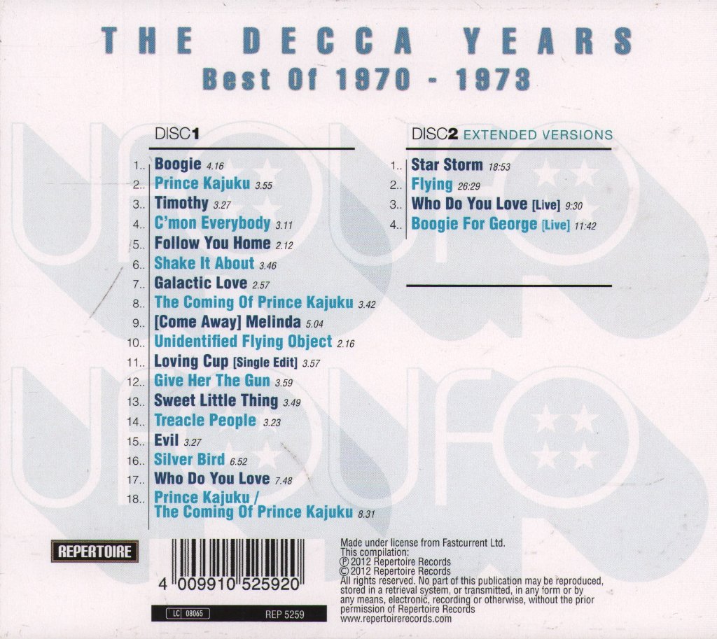 UFO - Decca Years - Best Of 1970-1973 - Double Cd