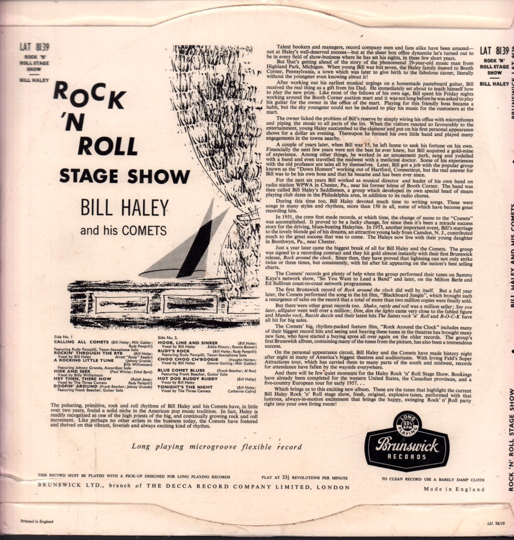Bill Haley And His Comets - Rock N Roll Stage Show - Lp