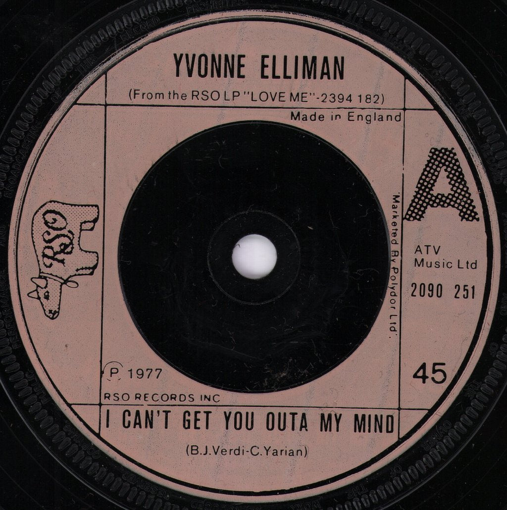 Yvonne Elliman - I Can't Get You Outa My Mind - 7 Inch