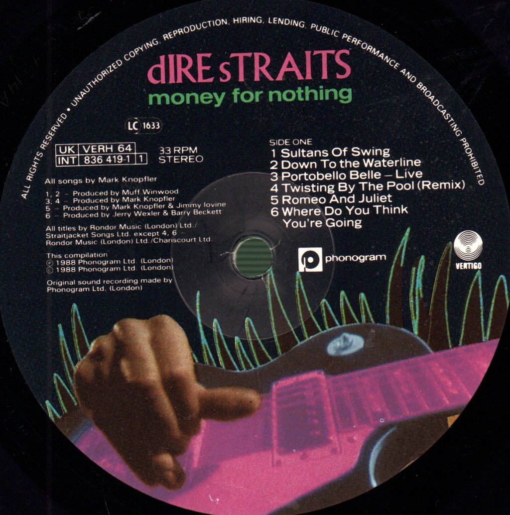 Dire Straits - Money For Nothing - Lp