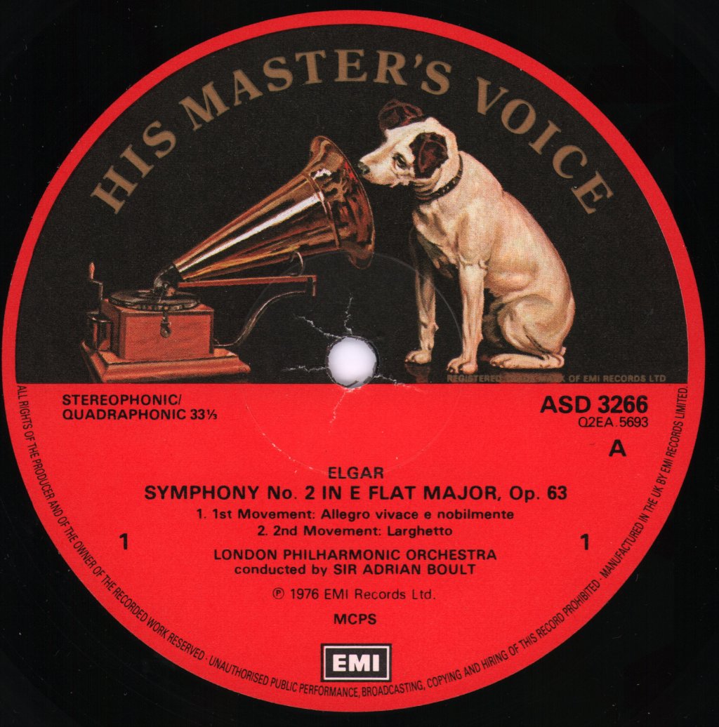 Sir Adrian Boult / London Philharmonic Orchestra - Elgar Symphony No.2 - Lp