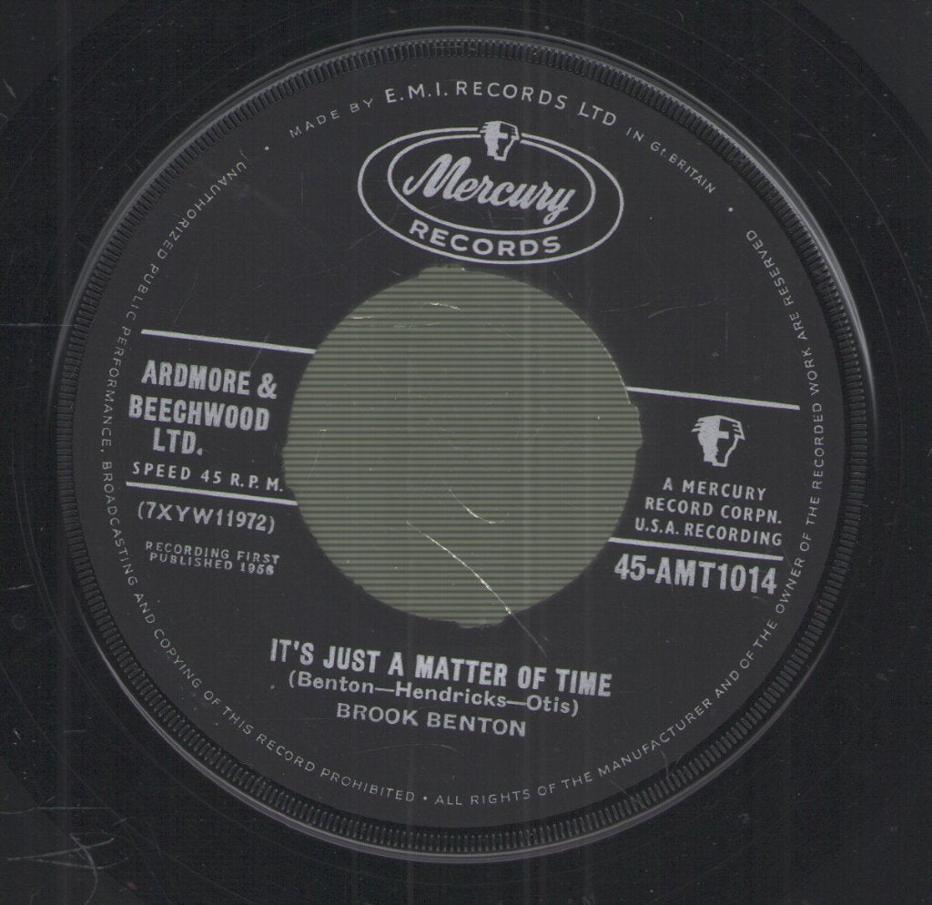 Brook Benton - It's Just A Matter Of Time / Hurtin' Inside - 7 Inch