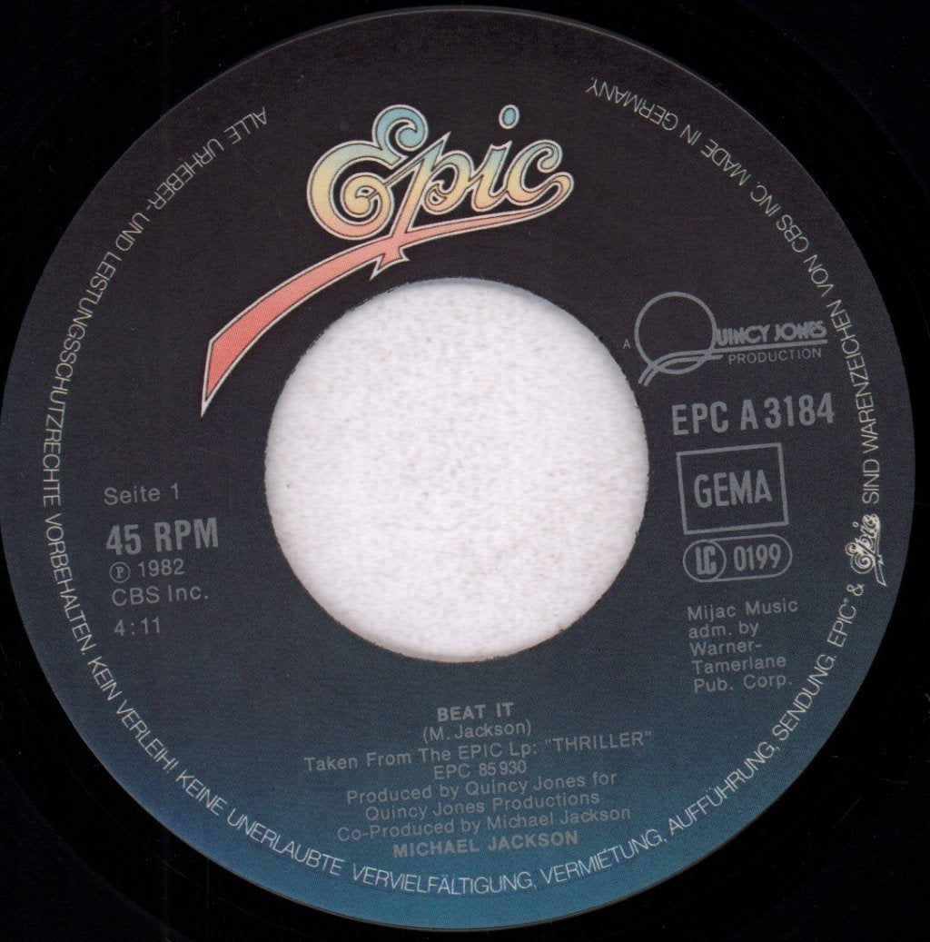 Michael Jackson - Beat It - 7 Inch