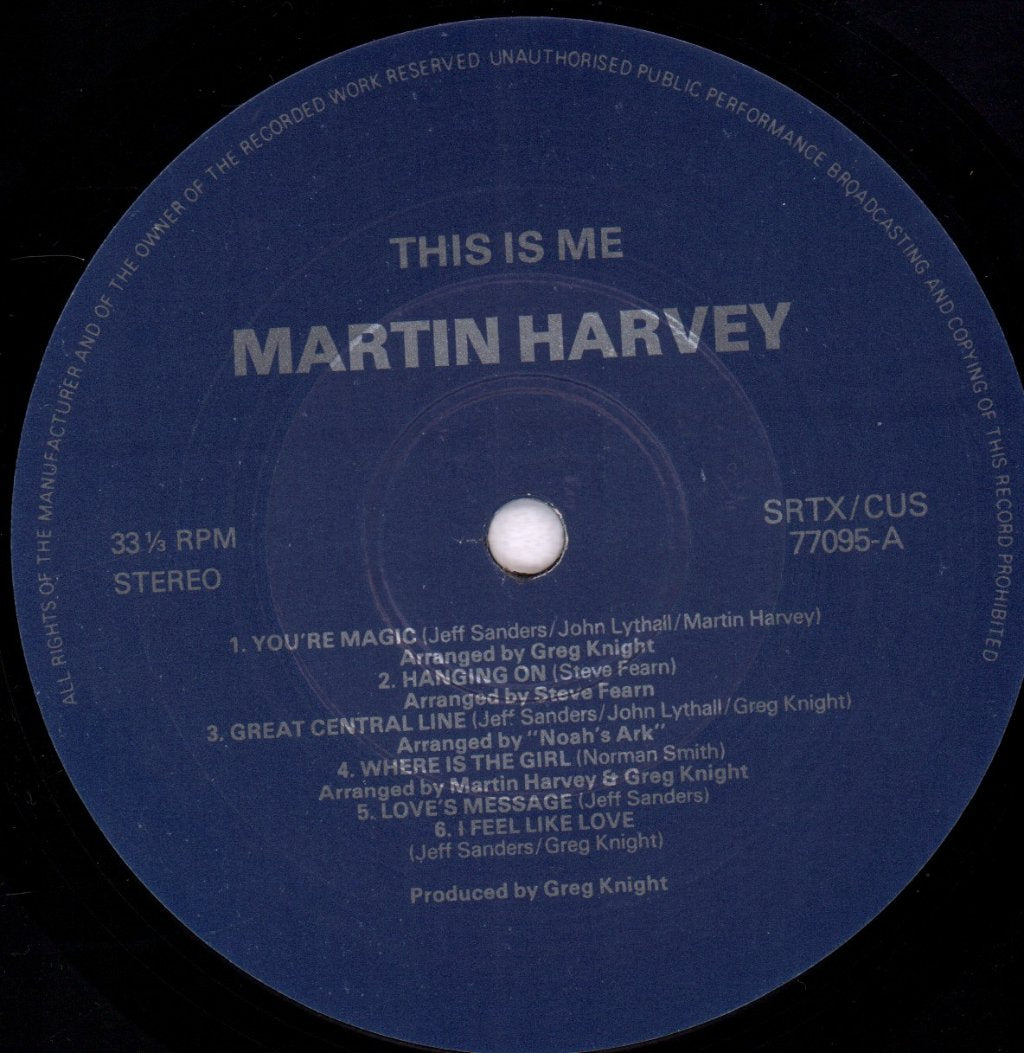 Martin Harvey - this is me - Lp