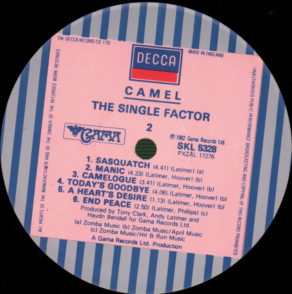 Camel - Single Factor - Lp