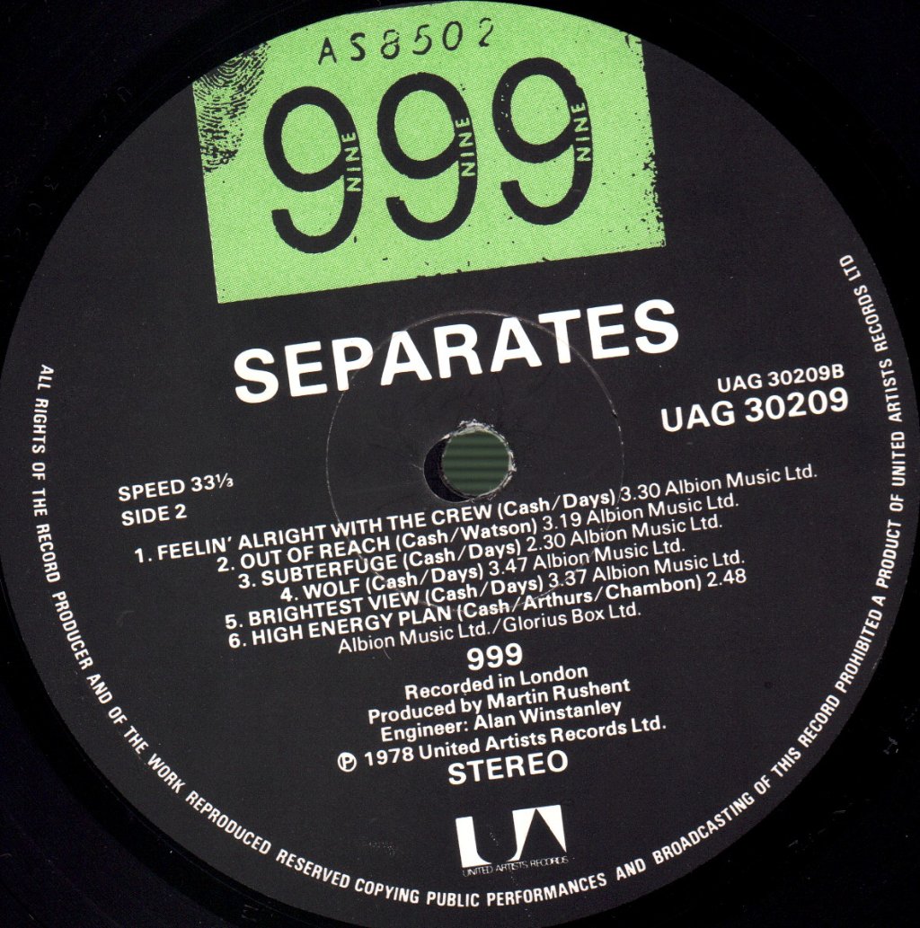 999 - Separates - Lp