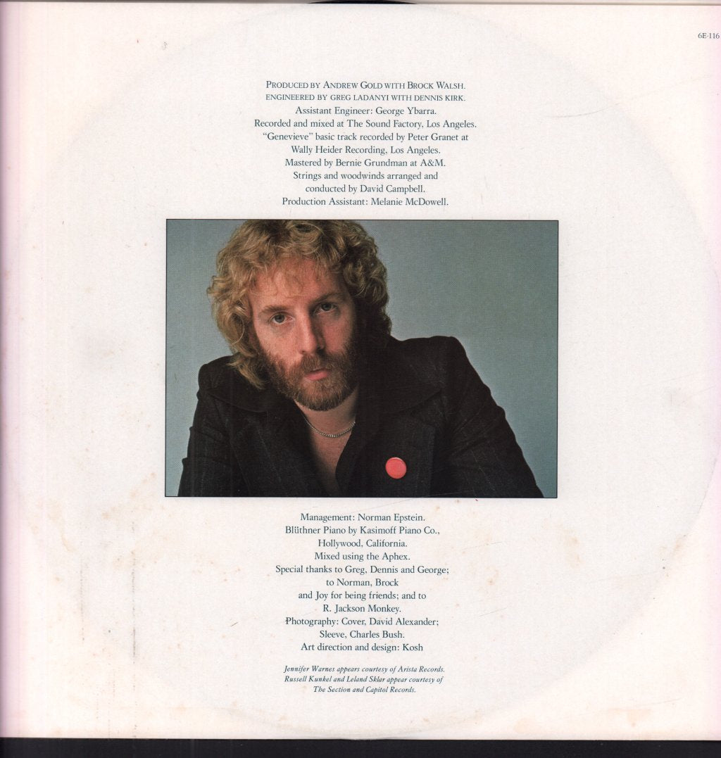 Andrew Gold - All This And Heaven Too - Lp