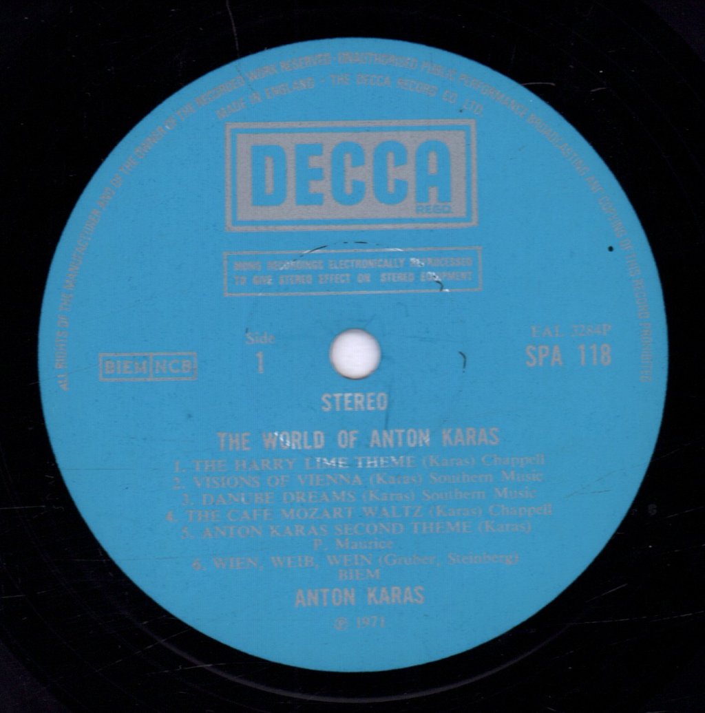 Anton Karas - World Of Anton Karas And Harry Lime - Lp
