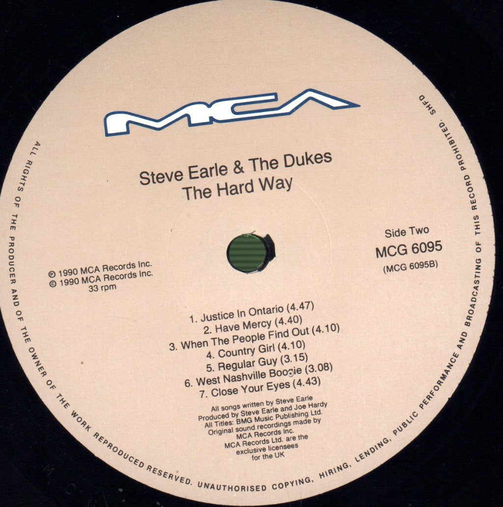 Steve Earle And The Dukes - Hard Way - Lp