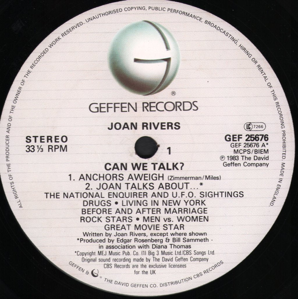 Joan Rivers - Can We Talk - Lp
