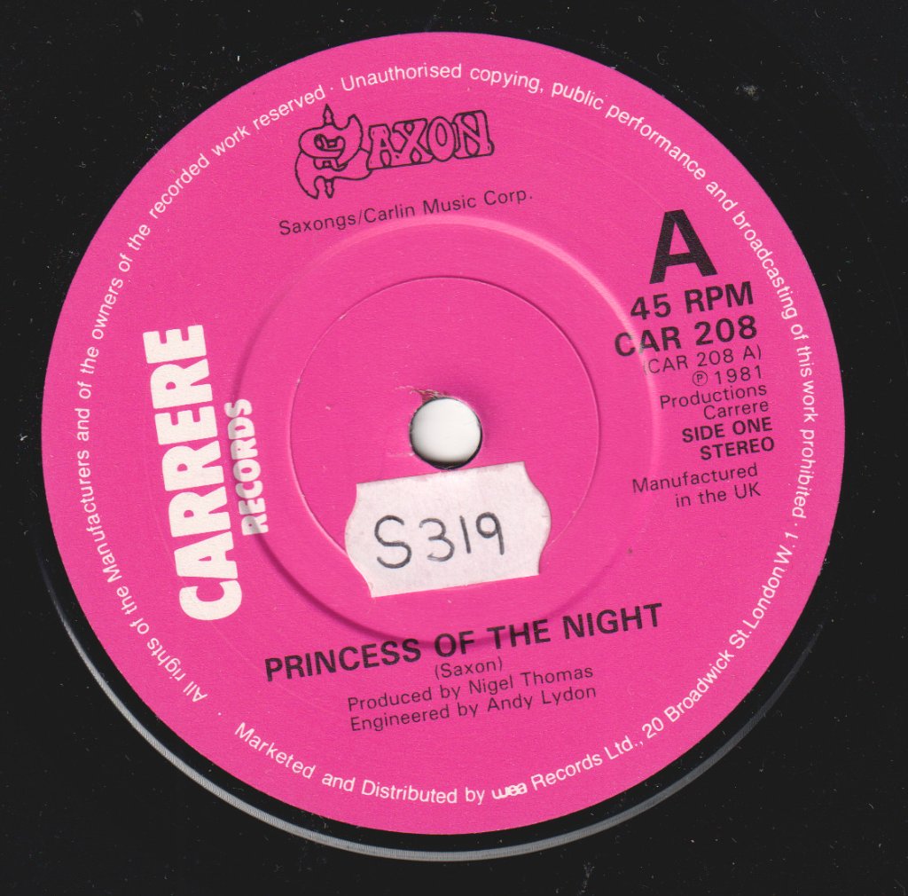 Saxon - Princess Of The Night - 7 Inch