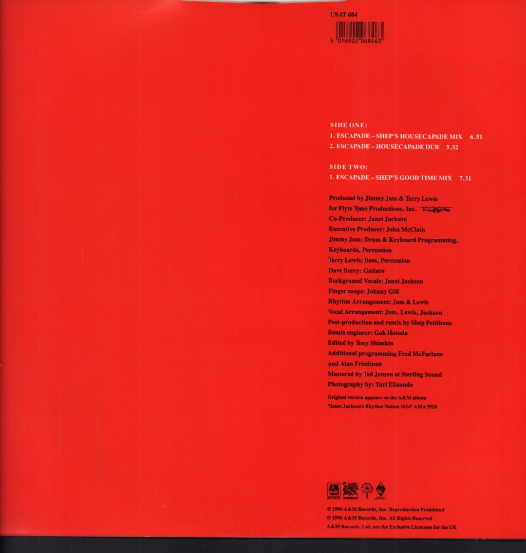 Janet Jackson - Escapade - 12 Inch