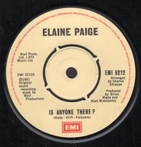 Elaine Paige - Is Anyone There - 7 Inch