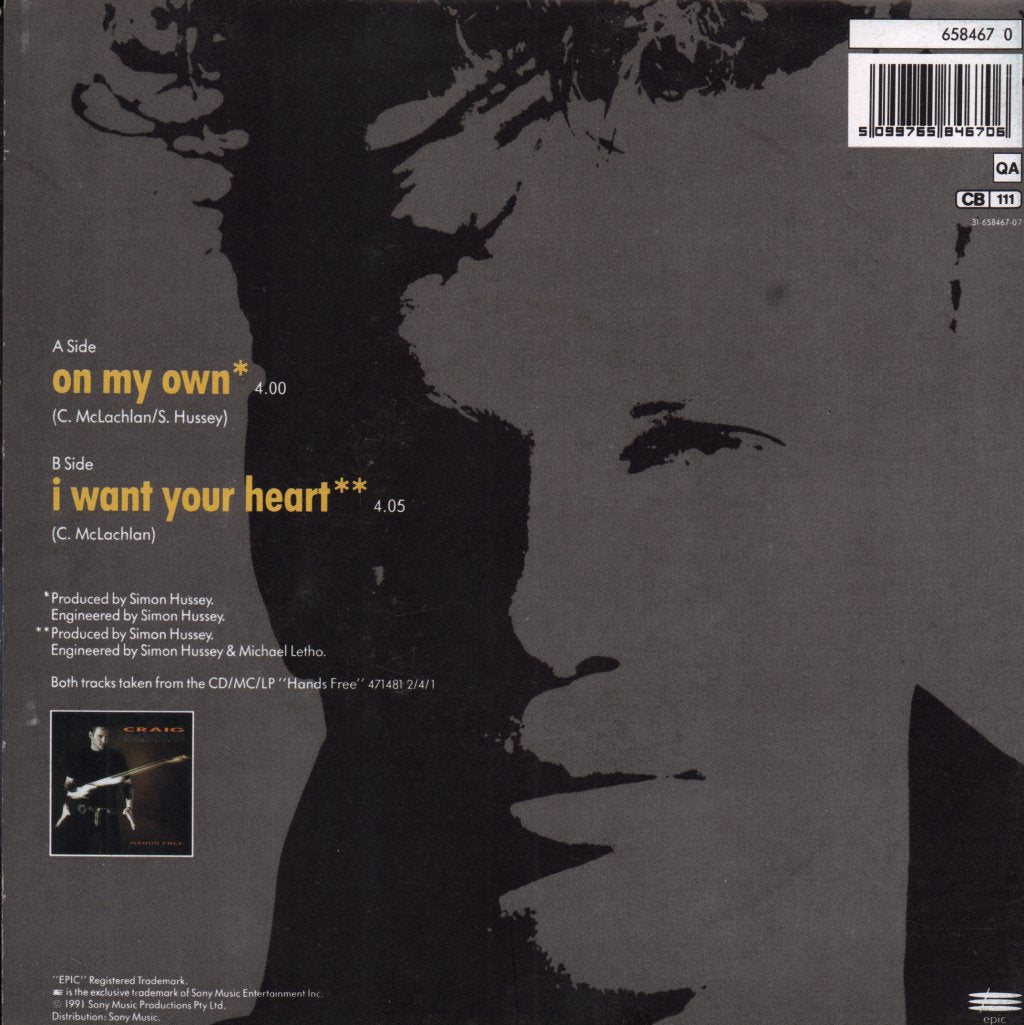 Craig Mclachlan - On My Own - 7 Inch