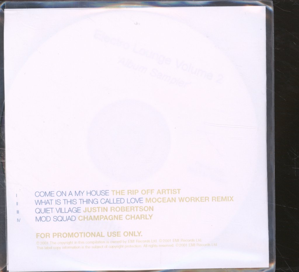 Electro Lounge - Volume Two Album Sampler - Cdr