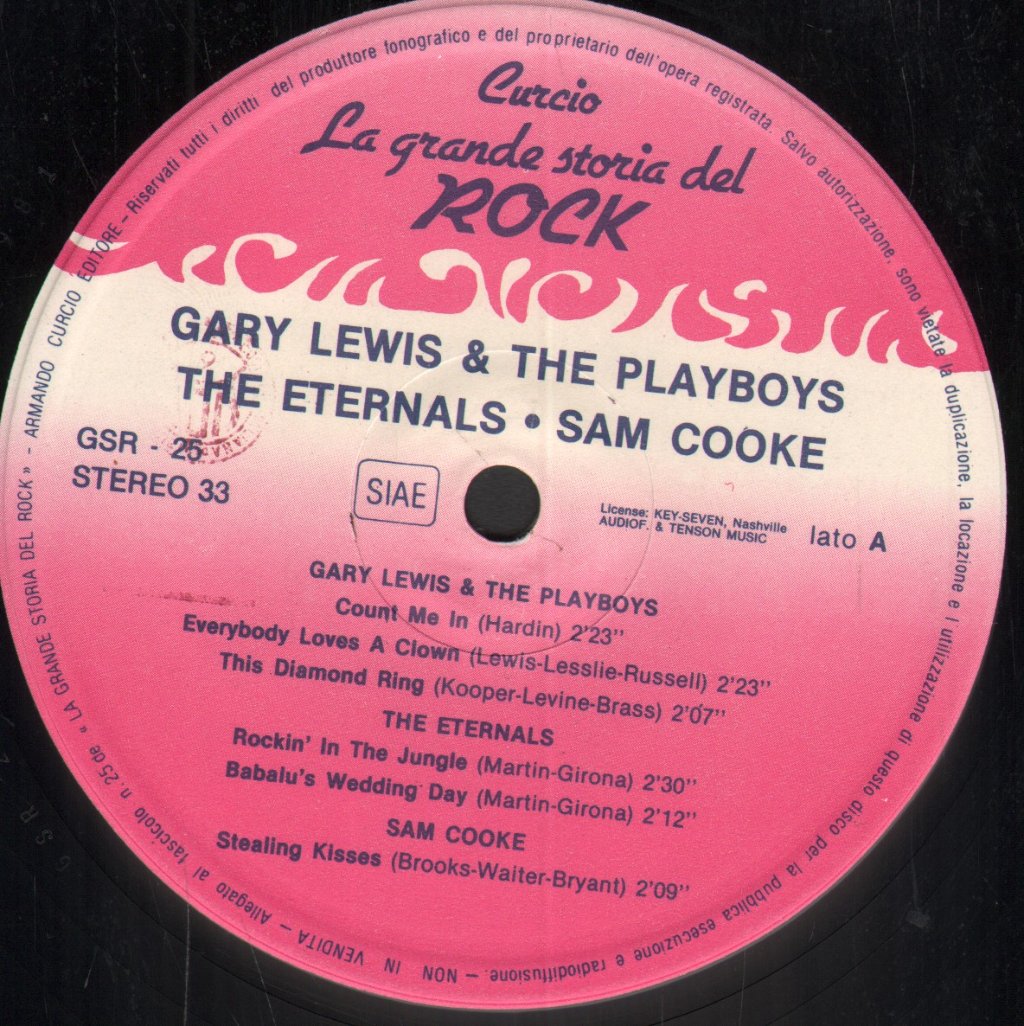 Gary Lewis and The Playboys / The Eternals / Sam Cooke - La Grande Storia Del Rock 25 - Lp
