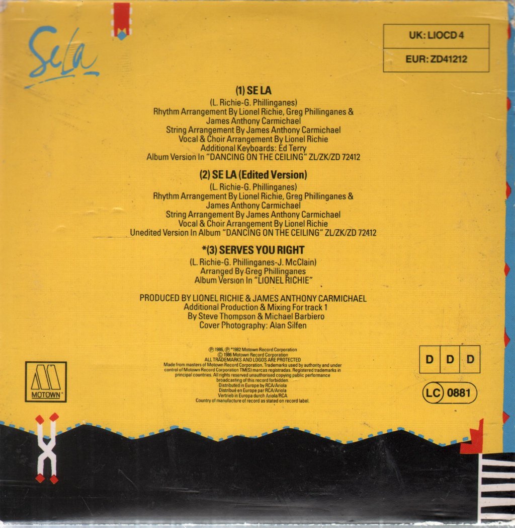 Lionel Richie - Sela - Cd