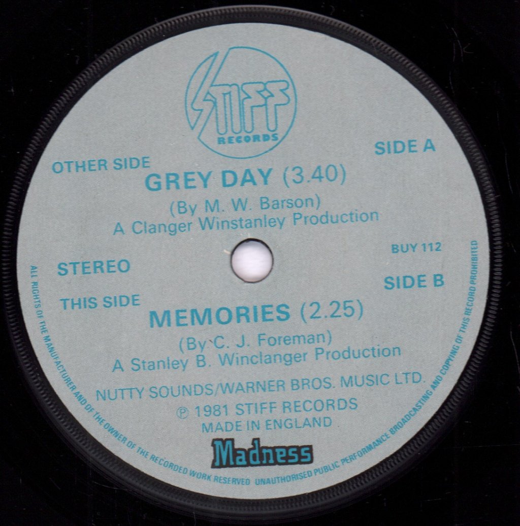 Madness - Grey Day - 7 Inch