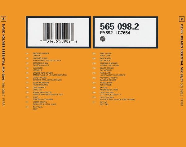 David Holmes - Essential Mix 98/01 - Double Cd