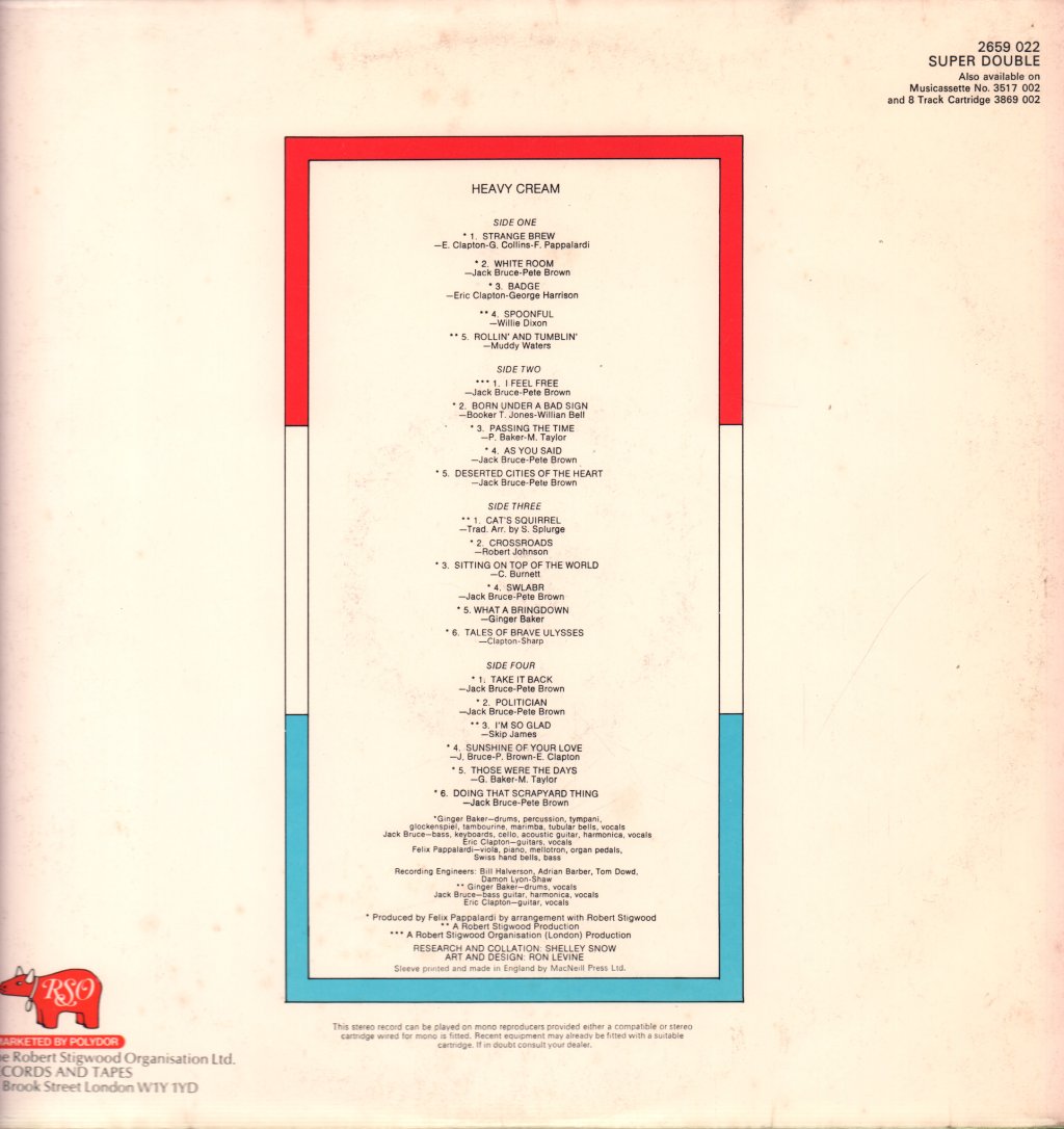 Cream - Heavy Cream - Double Lp