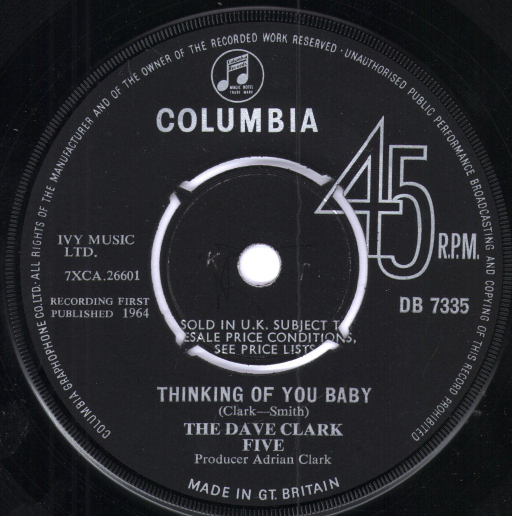 Dave Clark Five - Thinking Of You Baby - 7 Inch