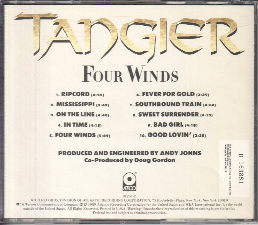Tangier - Four Winds - Cd