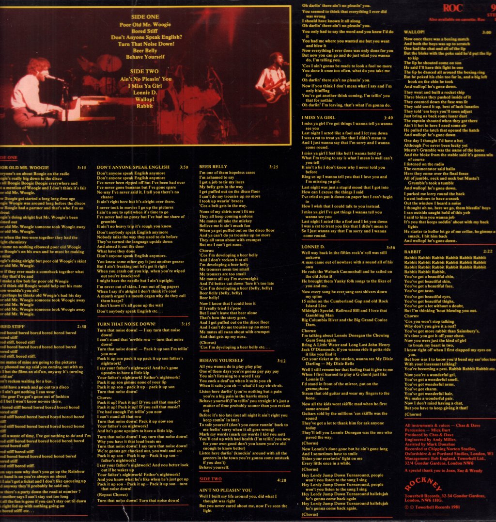 Chas And Dave - Mustn't Grumble - Lp